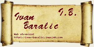 Ivan Baralić vizit kartica